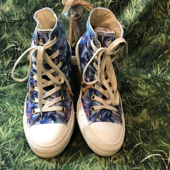 Converse All Star High top Floral Print Size 7 - Picture 5 of 13